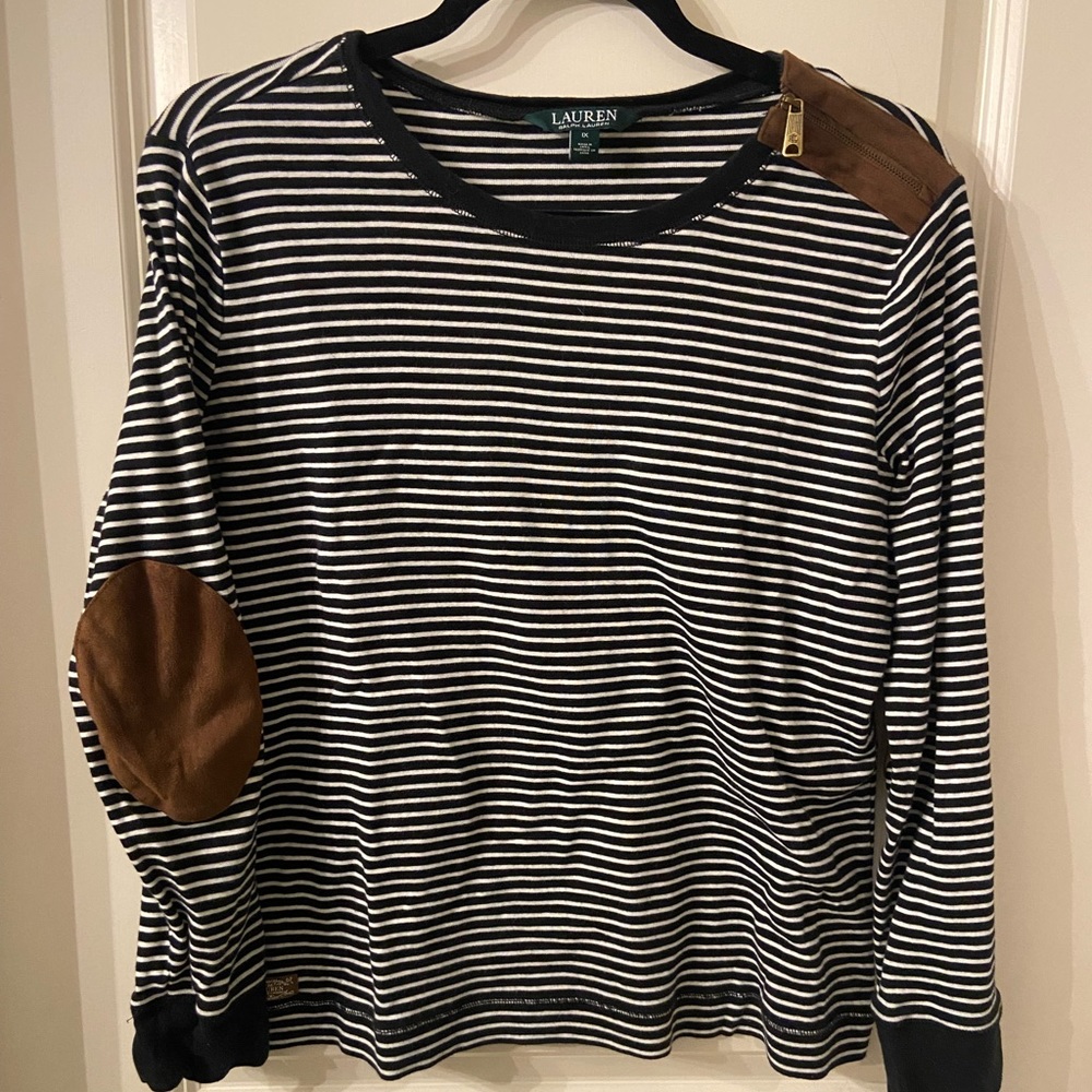 Striped long sleeve top
